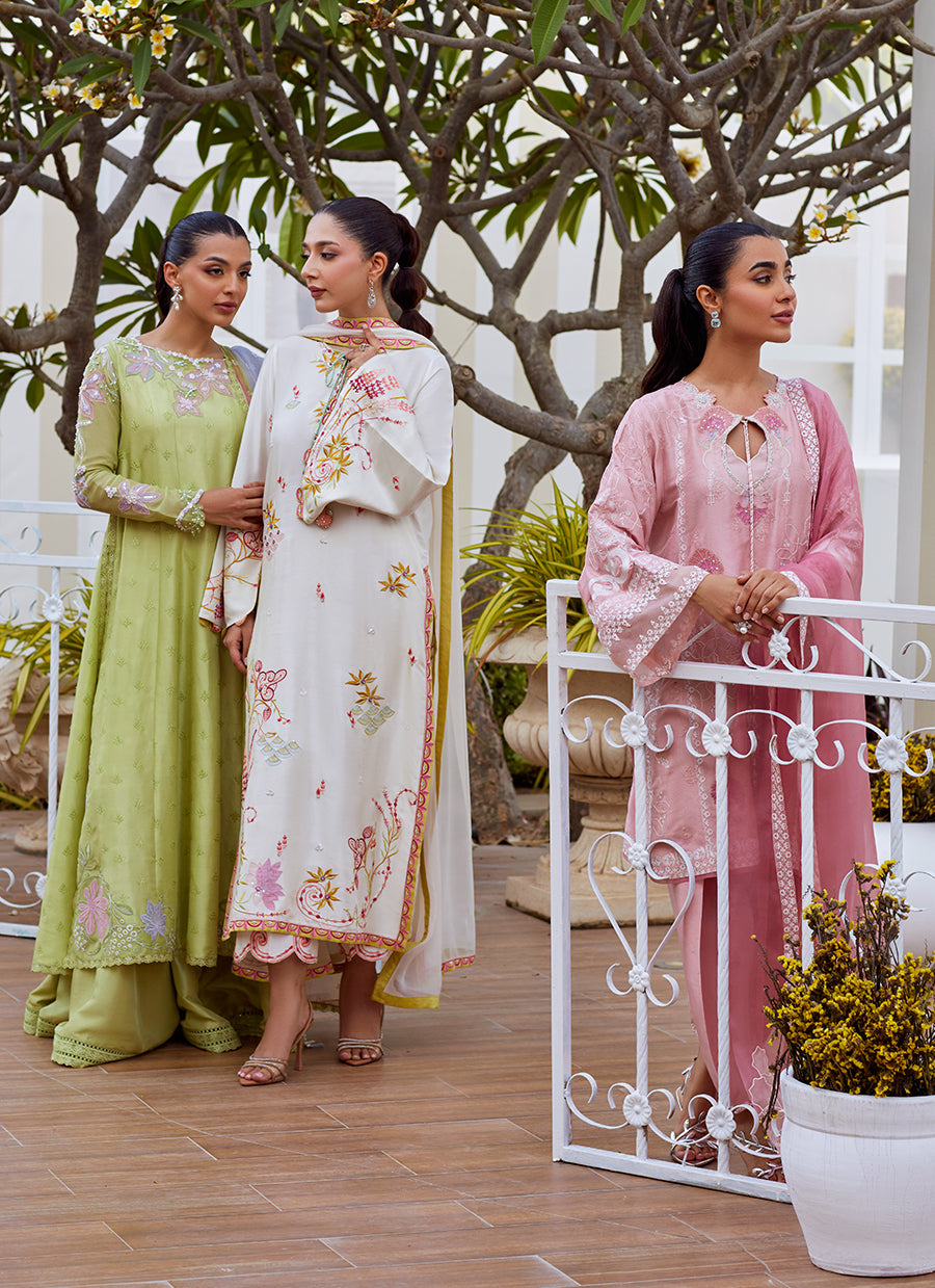 Jovie Tea Pink Shirt and Dupatta