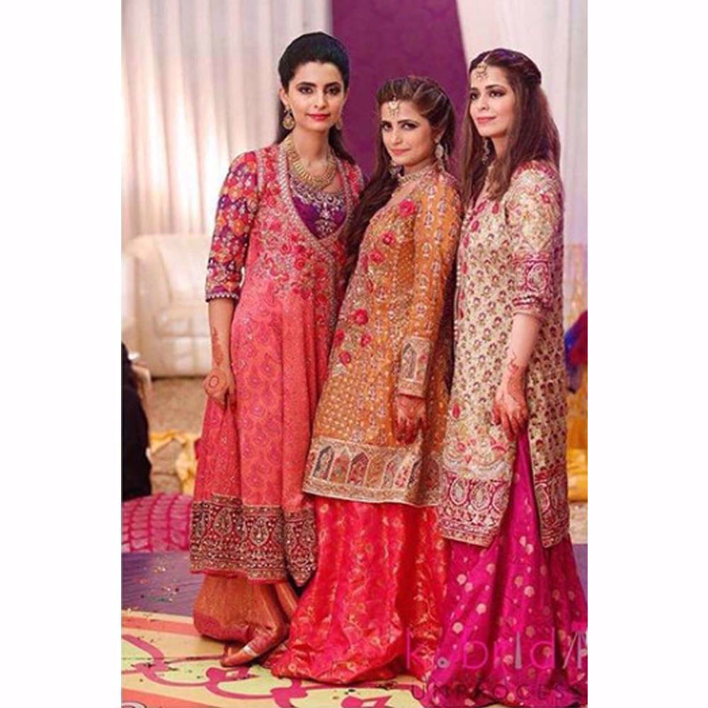 Picture of Gorgeous sisters looking uber festive in Farah Talib Aziz wedding wear
