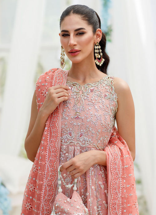 Chloe Coral Cutwork Kalidaar