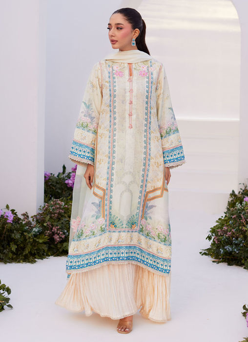 Turkish Aqua Shirt And Dupatta