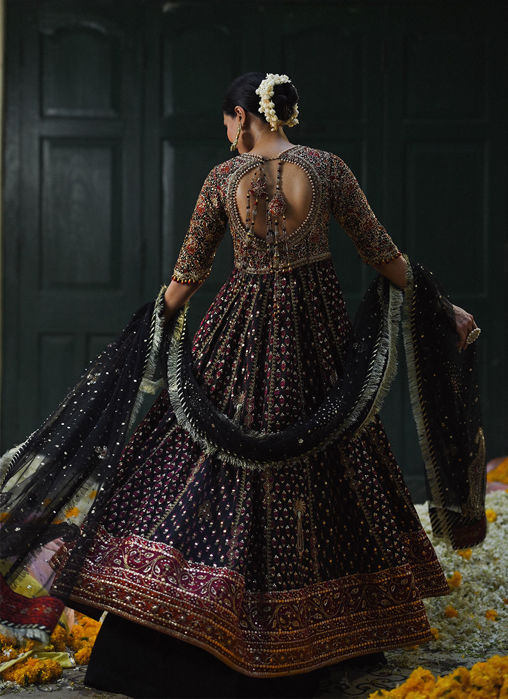 Everleigh Black Block Printed Kalidaar