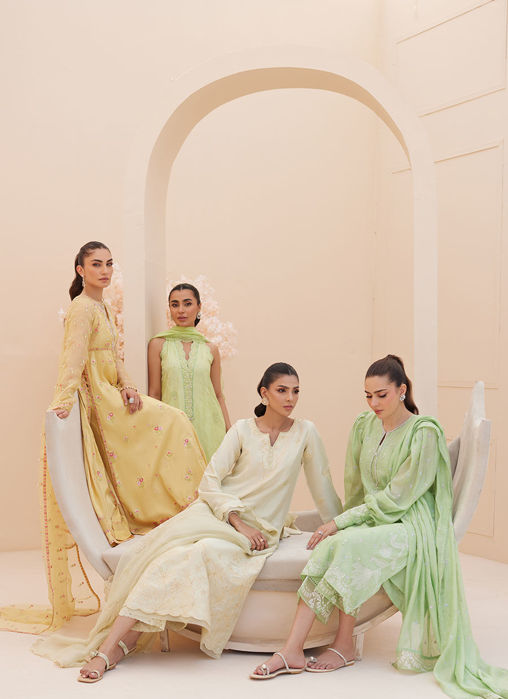 Buttercup Silk Kalidaar And Dupatta