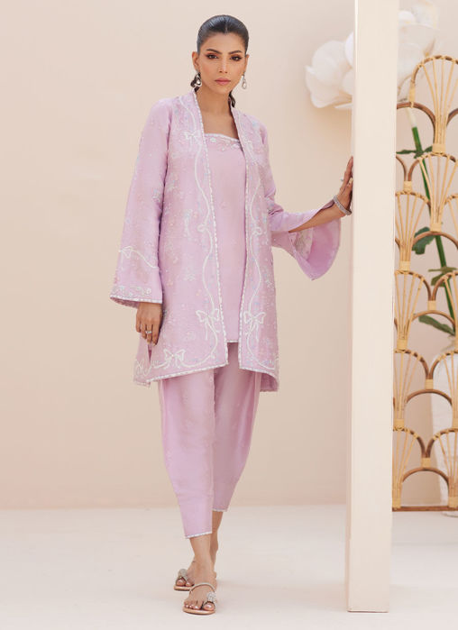 Layana Lavender Jacket With Slip