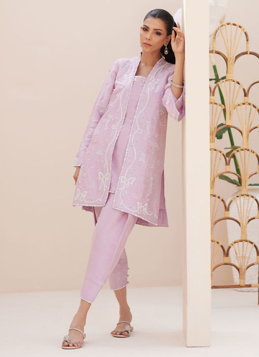 Layana Lavender Jacket With Slip