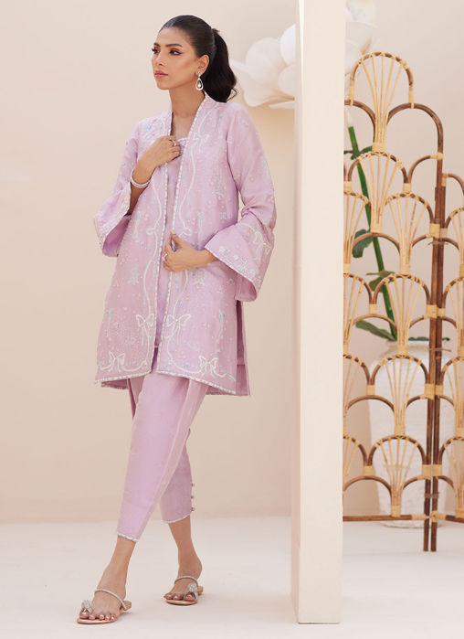 Layana Lavender Jacket With Slip