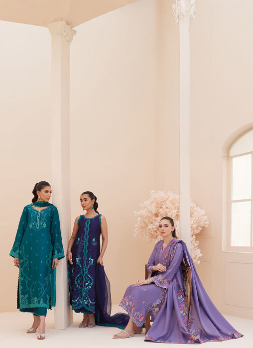 Goldie Grape Silk Shirt And Dupatta