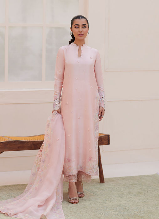 Aurora Pastel Pink Shirt And Dupatta