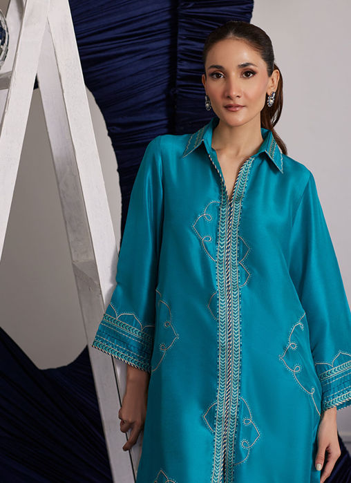 Clemmie Aqua Shirt