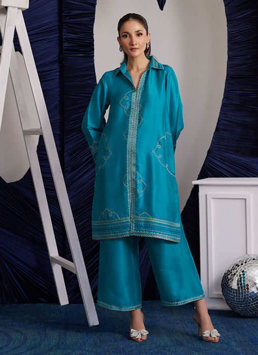 Clemmie Aqua Shirt
