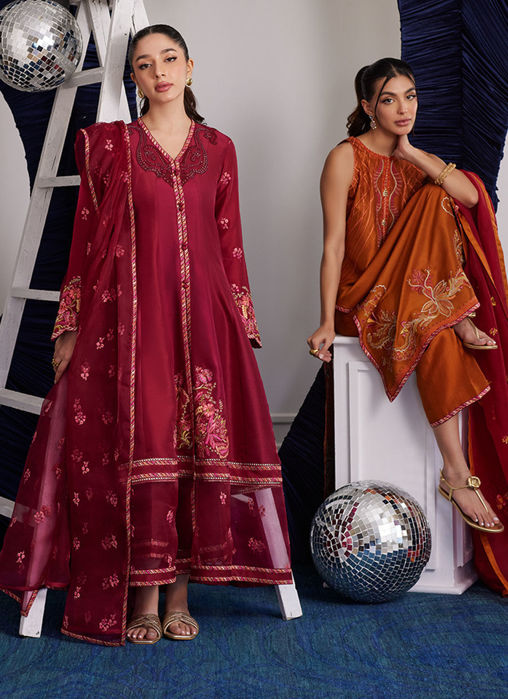 Zadie Burnt Orange Shirt And Dupatta