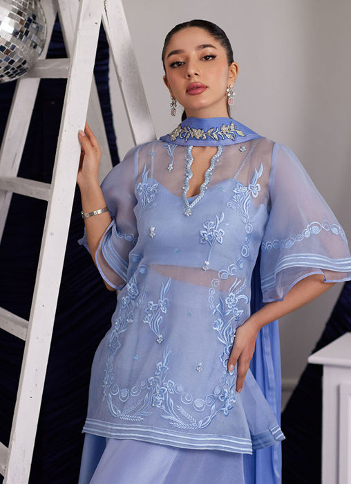 Cassie Periwinkle Shirt And Dupatta