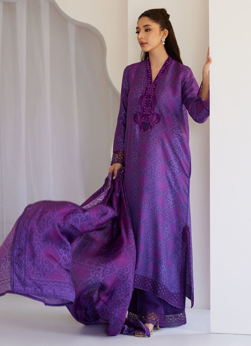 Amity Purple Shirt And Dupatta