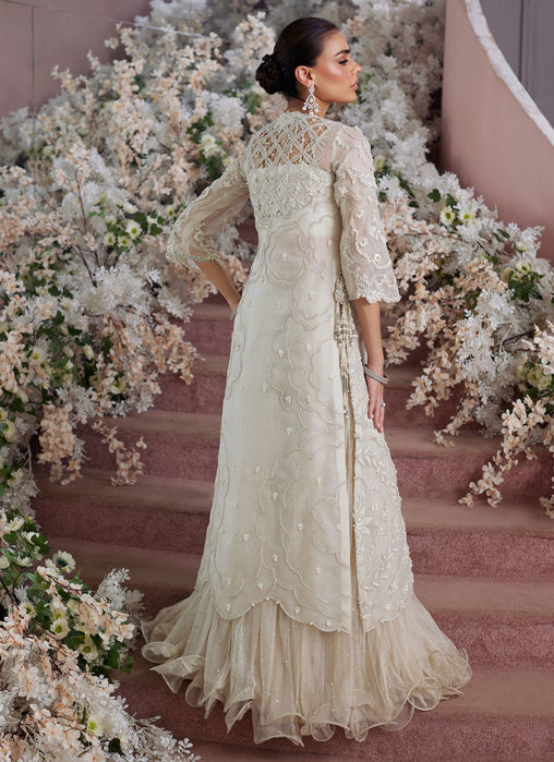 Vanika Ivory Organza Jacket