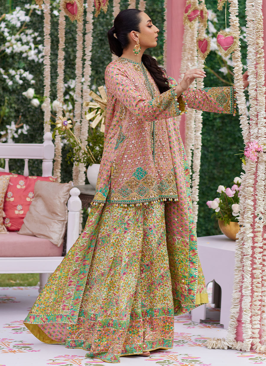 Shae Blockprinted Dhaka And Short Jacket