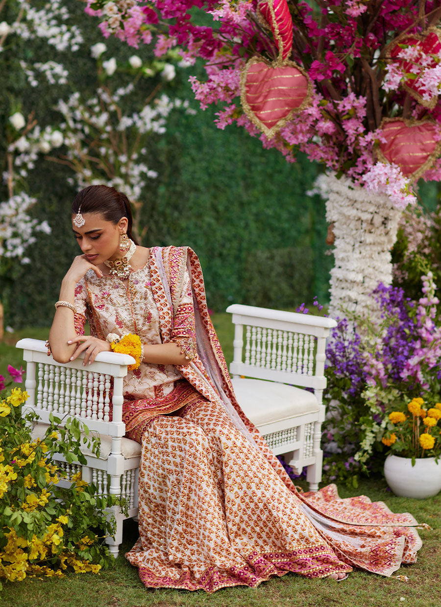 Velina Block Printed Shirt And Gharara