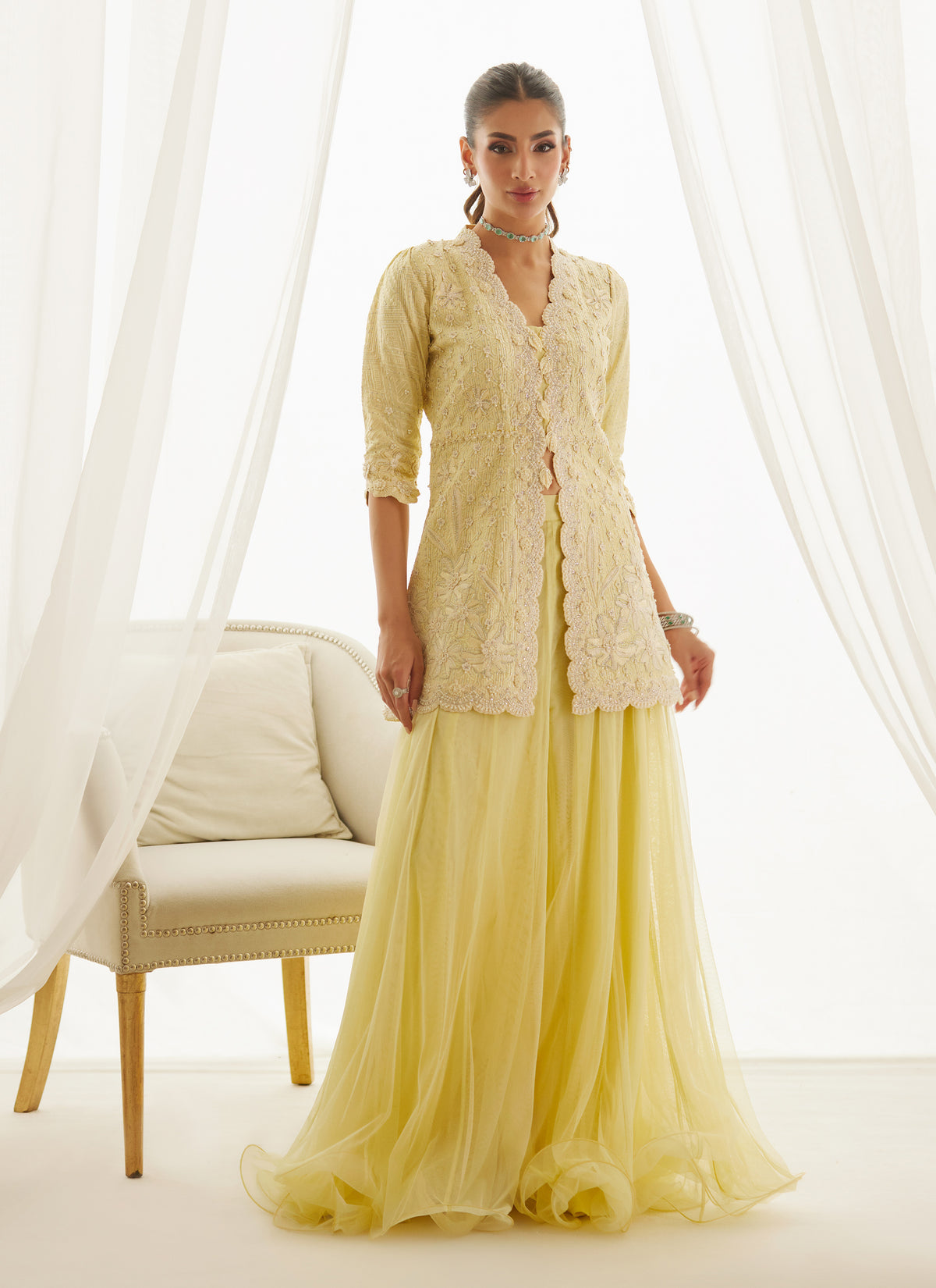Lavin Lemon Shirt And Lehnga