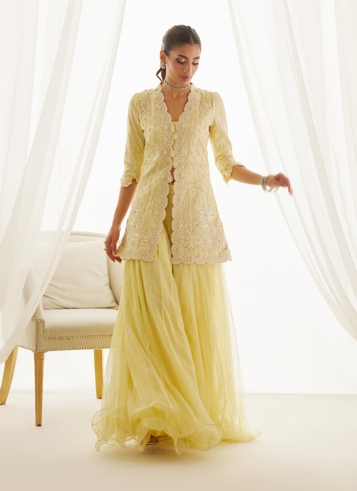 Lavin Lemon Shirt And Lehnga