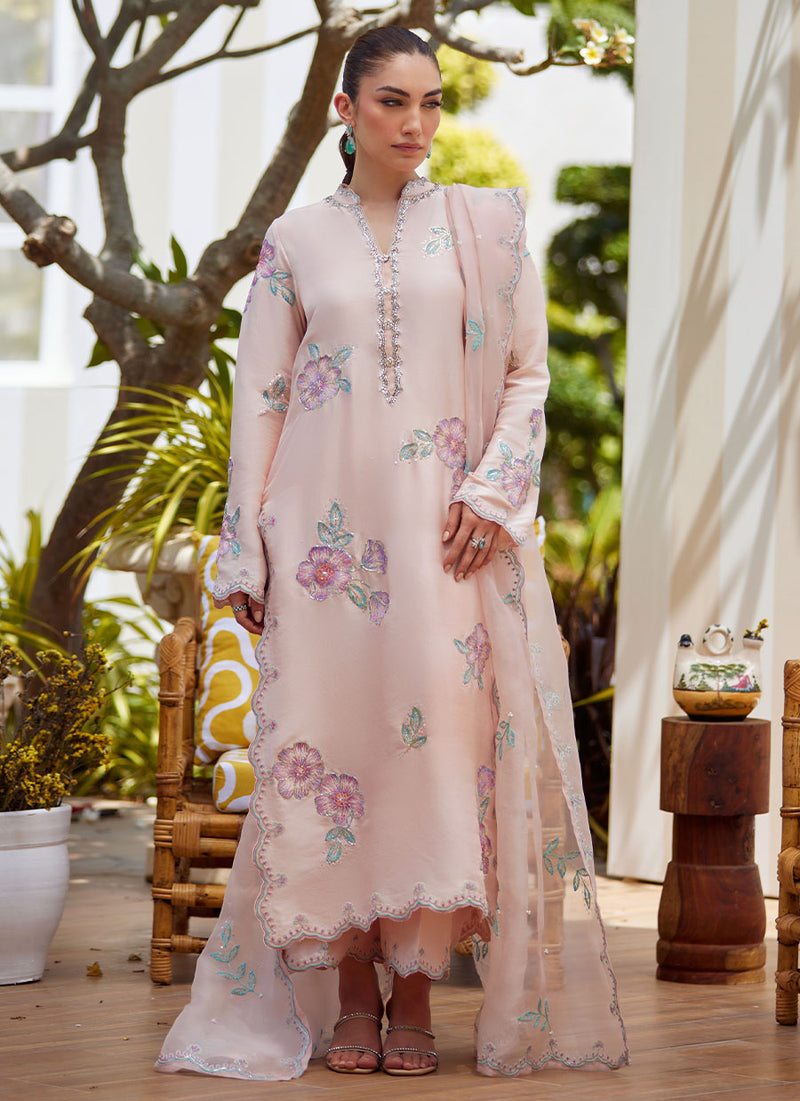 Vera Pink Shirt and Dupatta