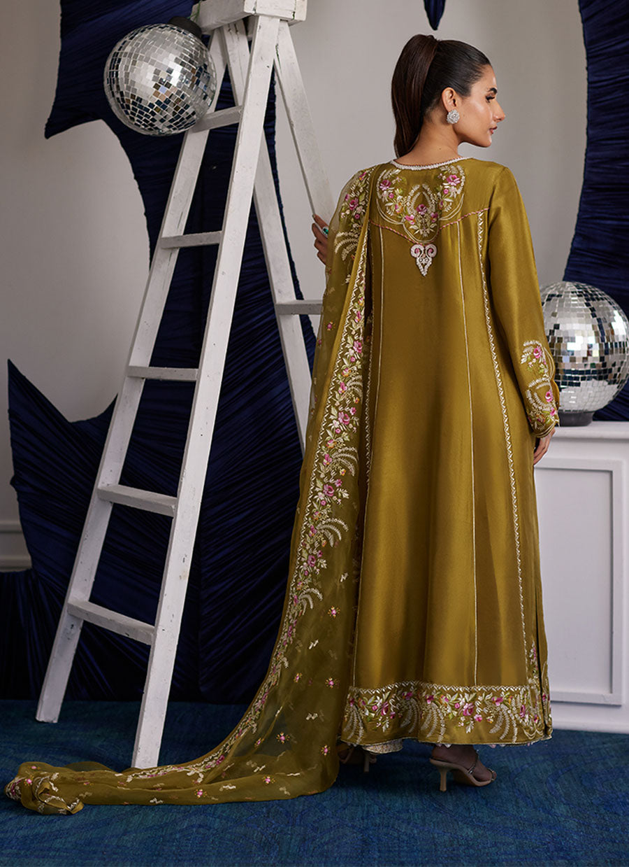 Rue Olive Shirt And Dupatta