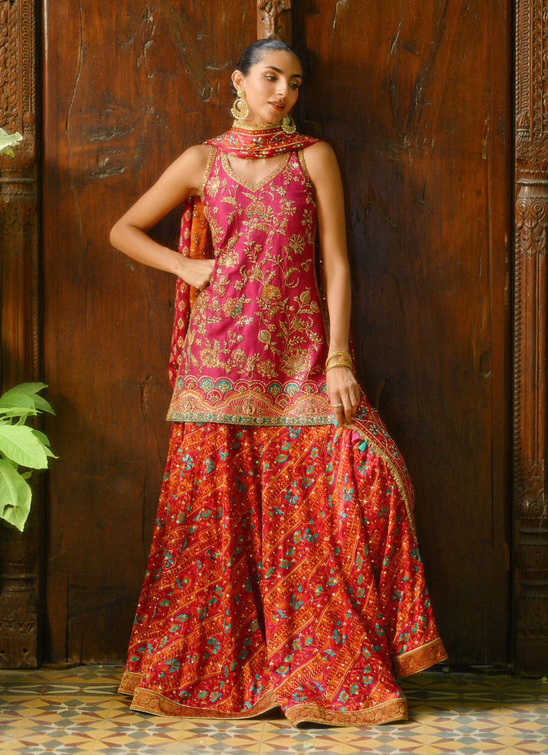 Halima Block Print Shirt And Dhaka