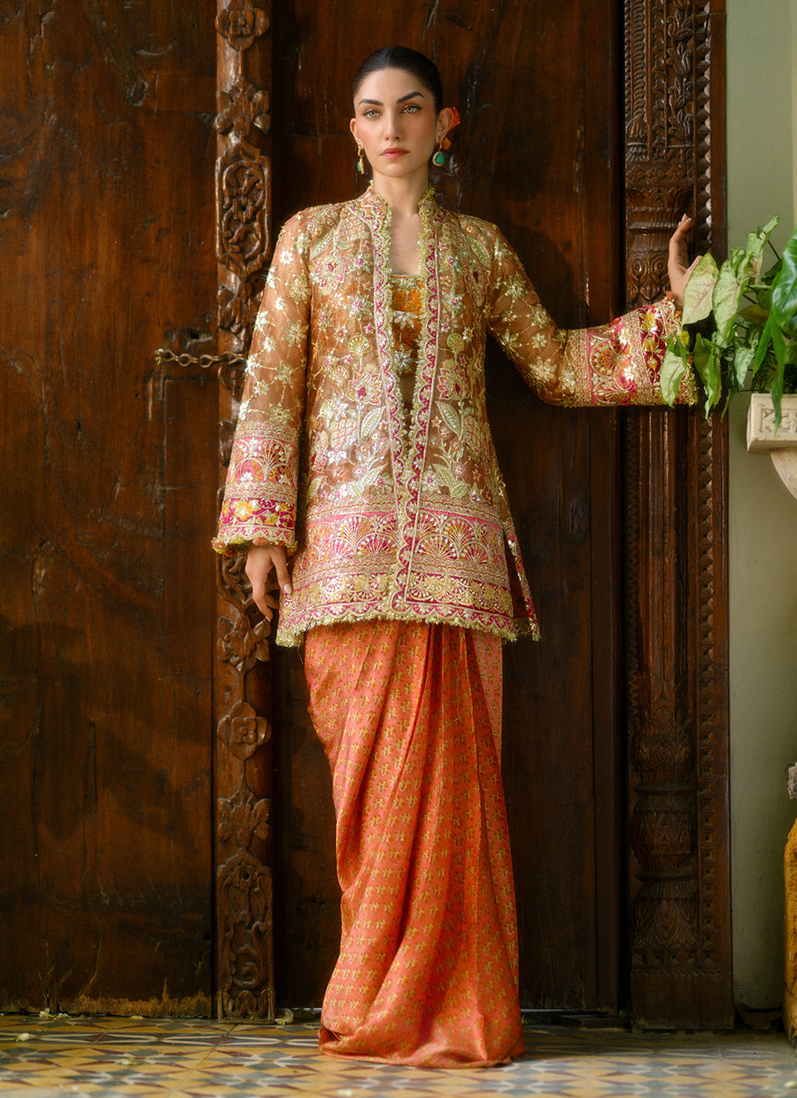 Verity Jacket And Dhoti-Draped