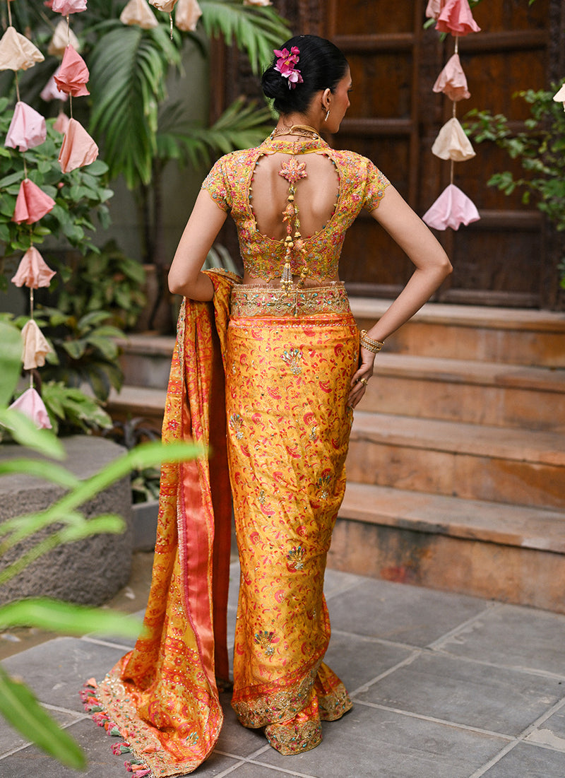 Wrenley Golden Yellow Saree