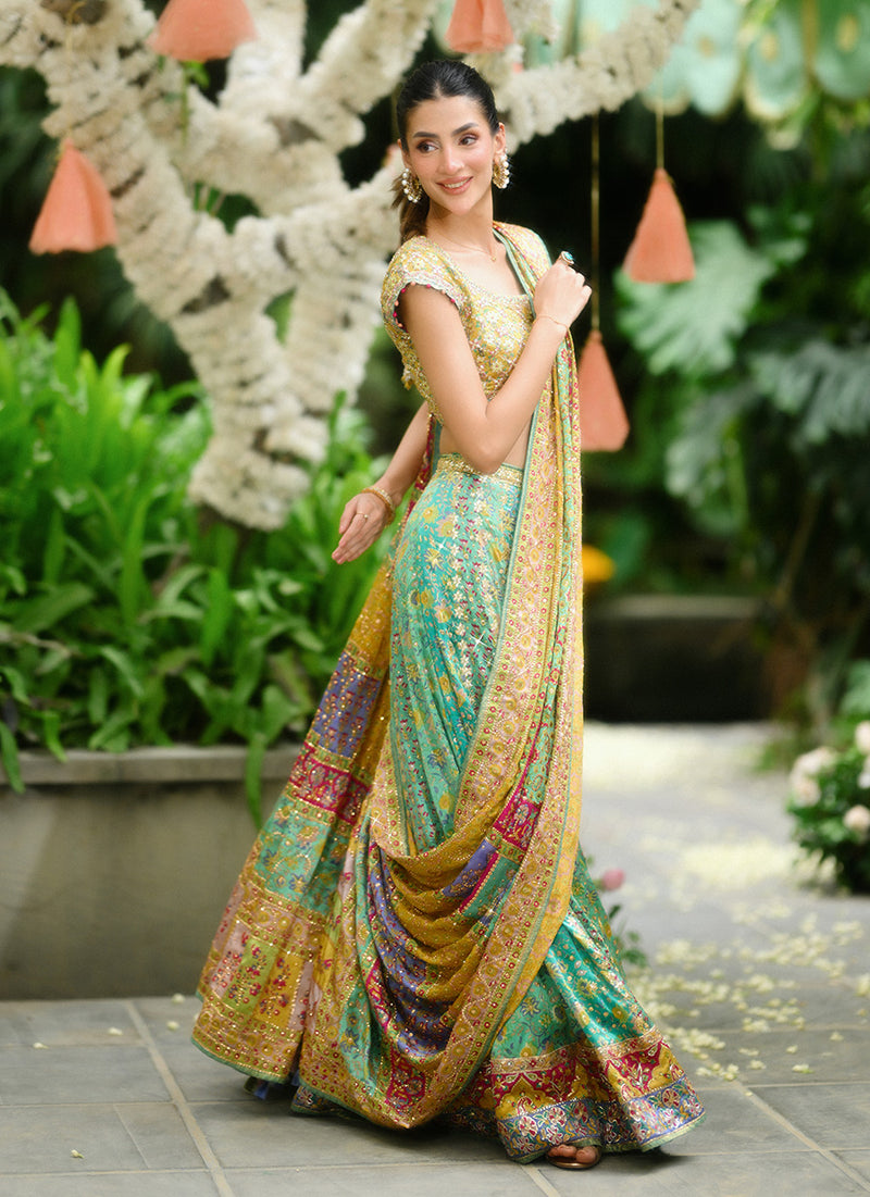 Calantha Emerald Green Lehnga Choli