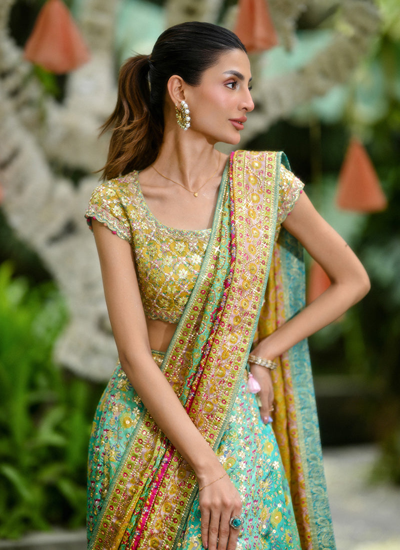 Calantha Emerald Green Lehnga Choli