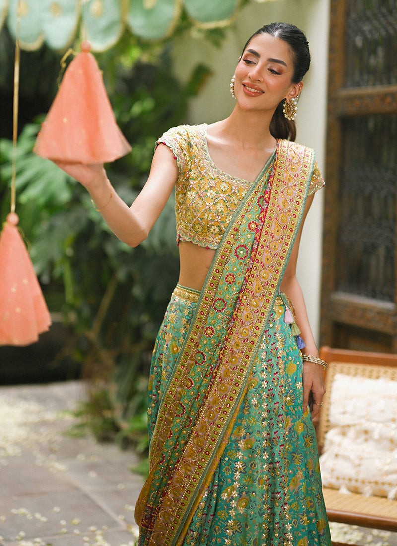 Calantha Emerald Green Lehnga Choli