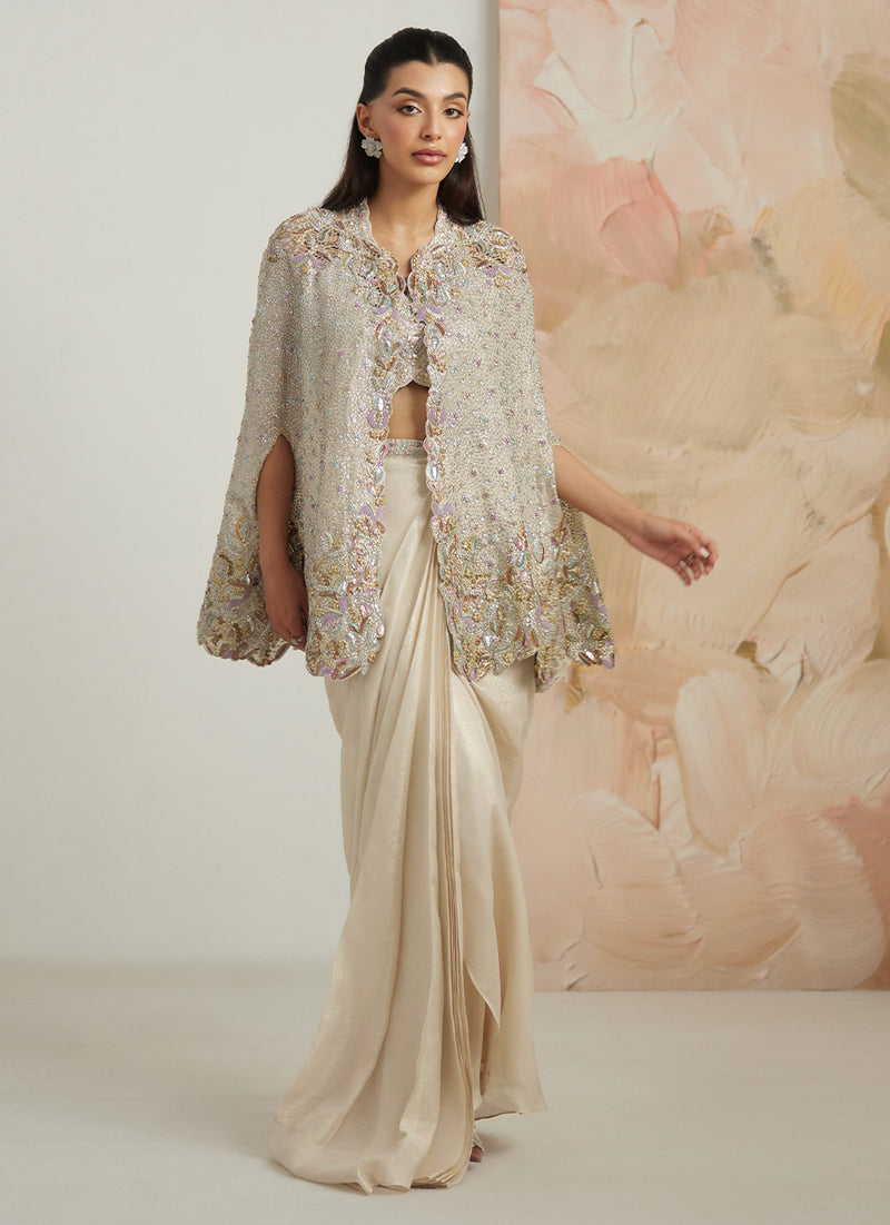 Denise Cape And Pre-Draped Skirt