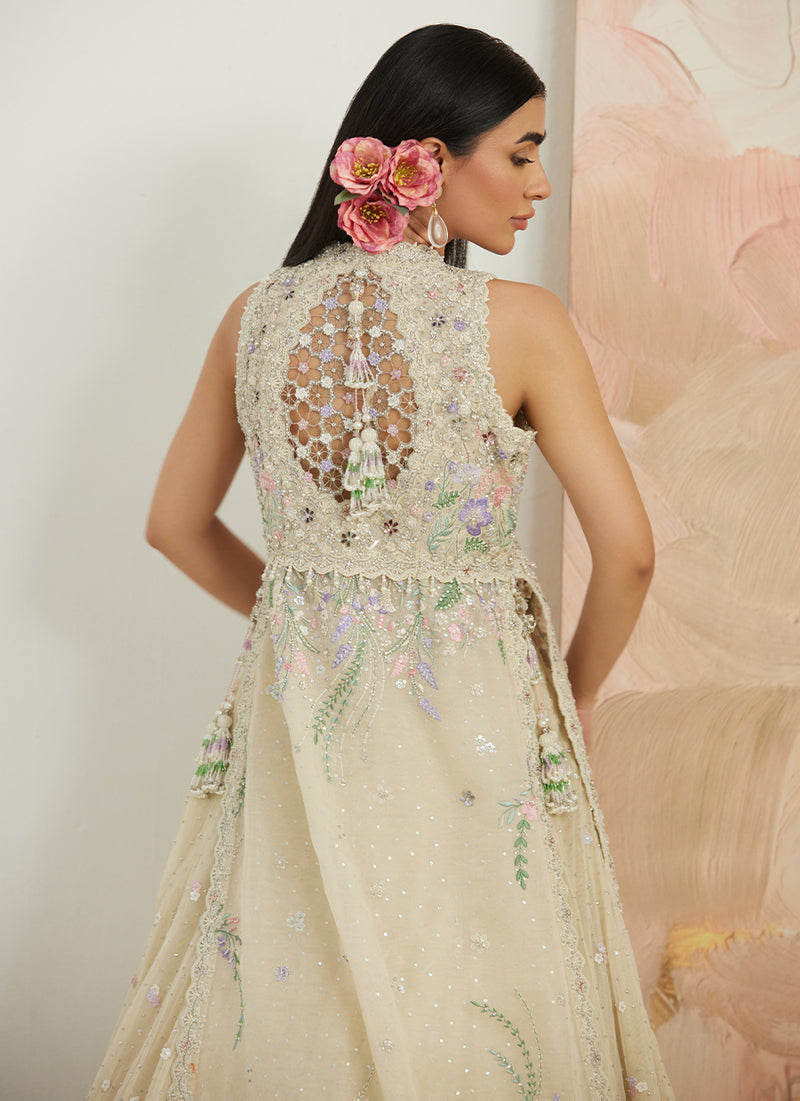 Ambika Open-Front Jacket And Lehnga