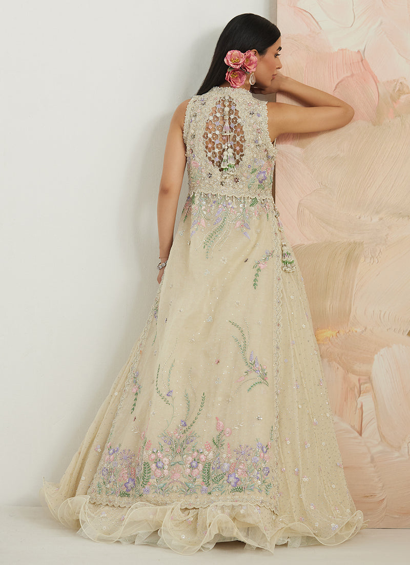 Ambika Open-Front Jacket And Lehnga