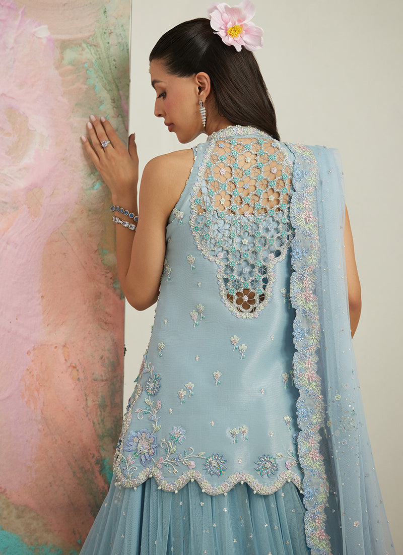 Dalia Front-Open Jacket And Lehnga