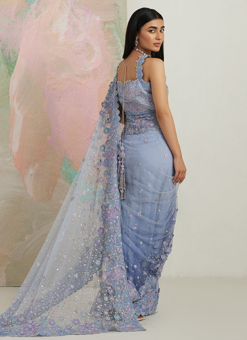 Seraphine Ombré Lavender Saree