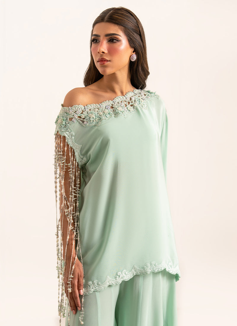 Anari Shirt And Drape Dupatta With Pants