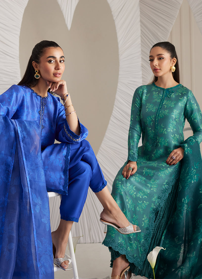 Camilla Emerald Shirt and Dupatta