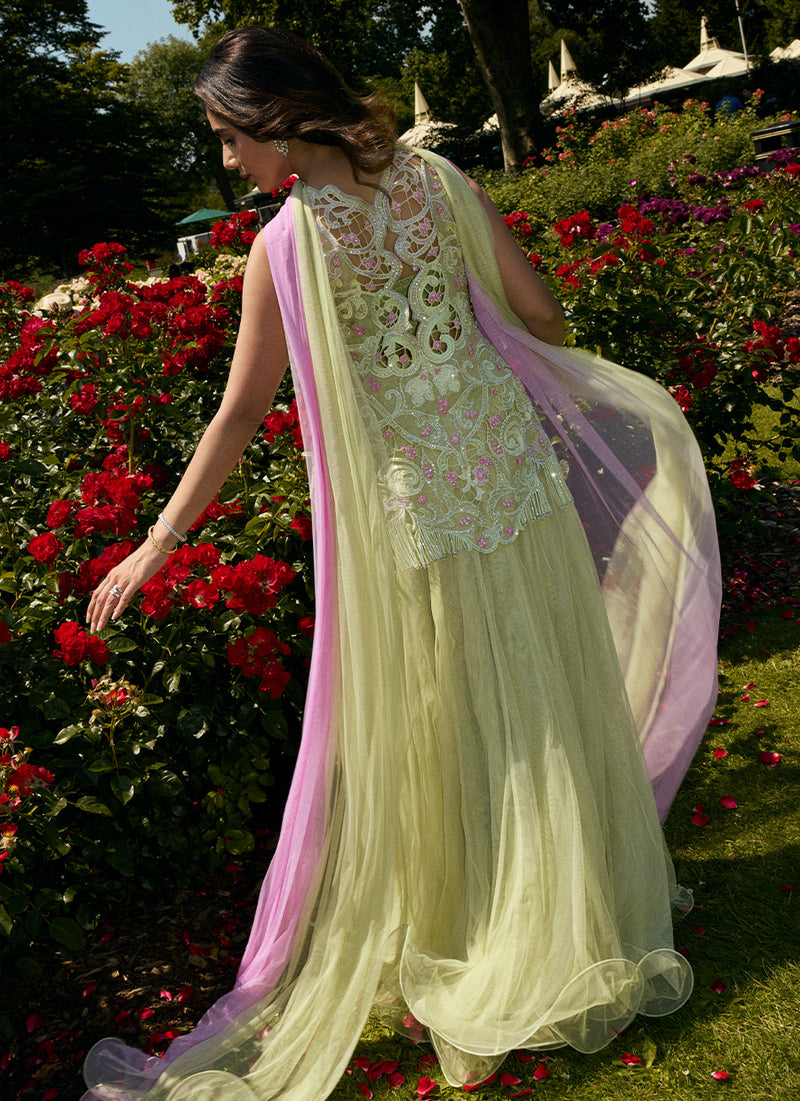 Danica Short Shirt With Lehenga