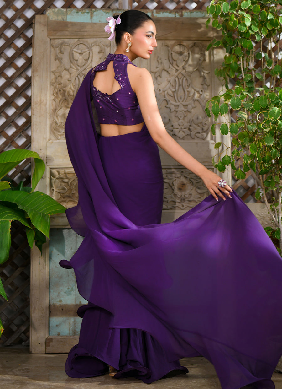 Leeana Purple Saree
