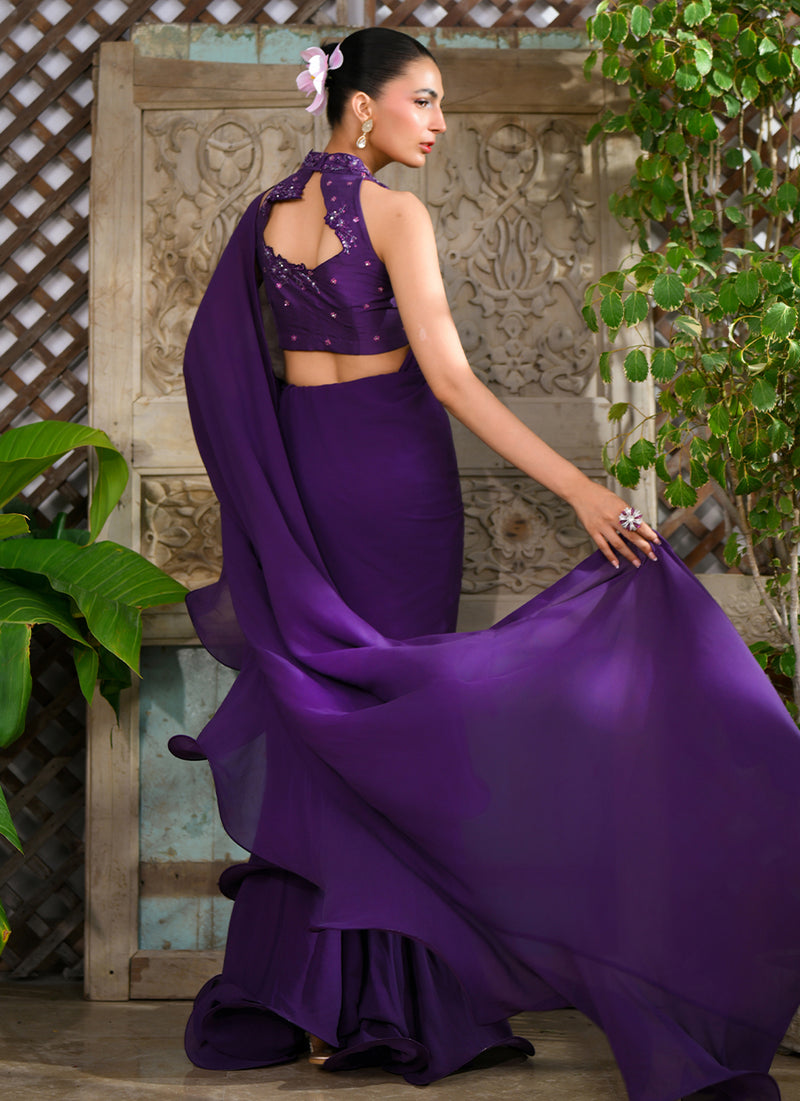 Leeana Purple Saree