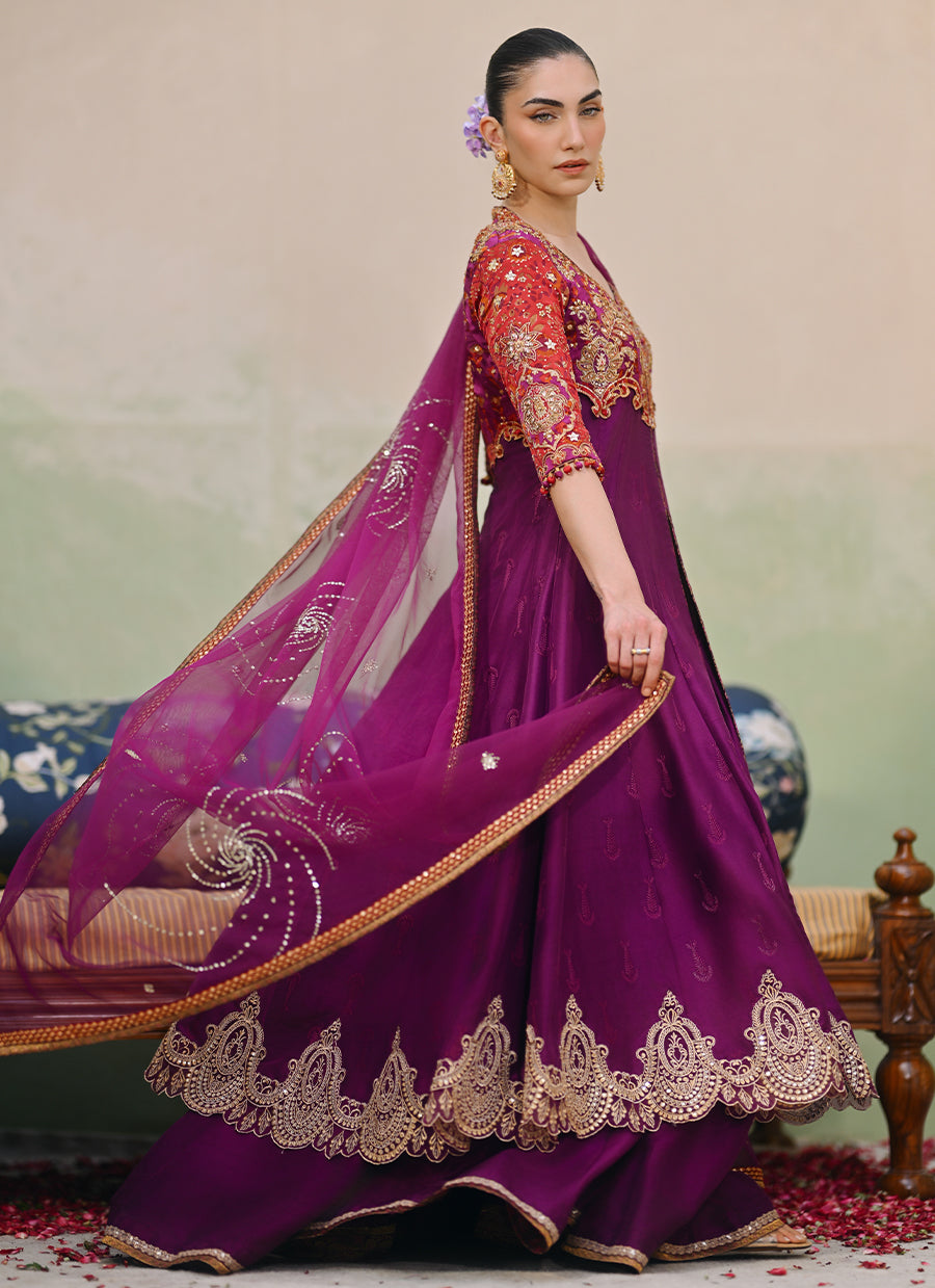 Keena Magenta Kalidaar And Dupatta