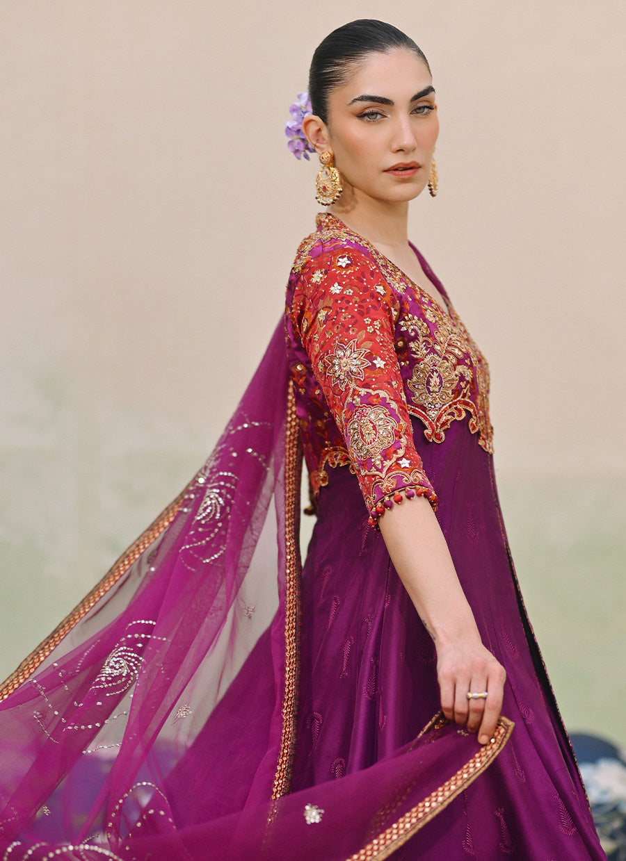 Keena Magenta Kalidaar And Dupatta
