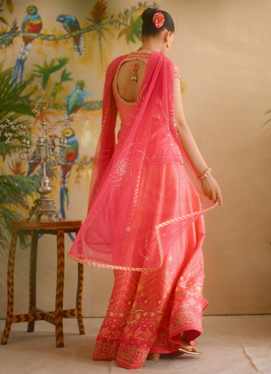 Kaelin Shirt With Dupatta And Lehnga