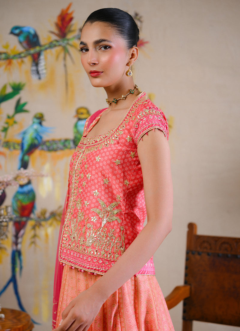 Kaelin Shirt With Dupatta And Lehnga