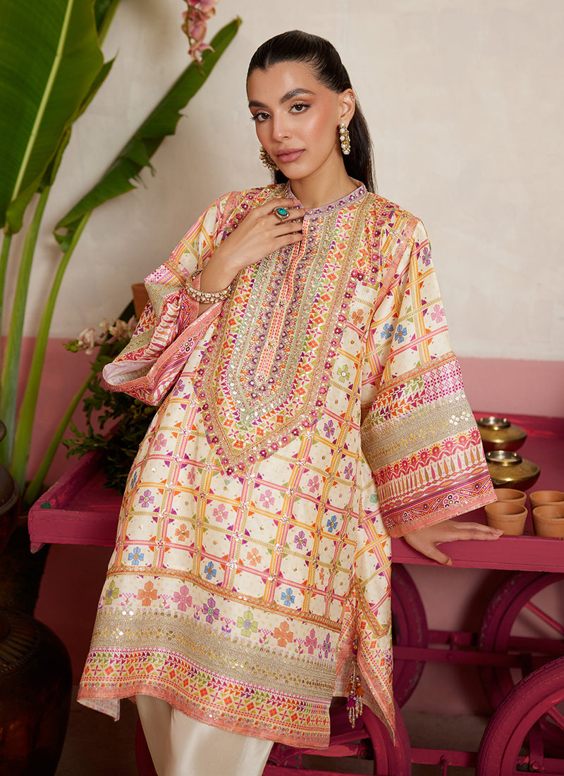 Kilo Ivory Shirt And Dupatta