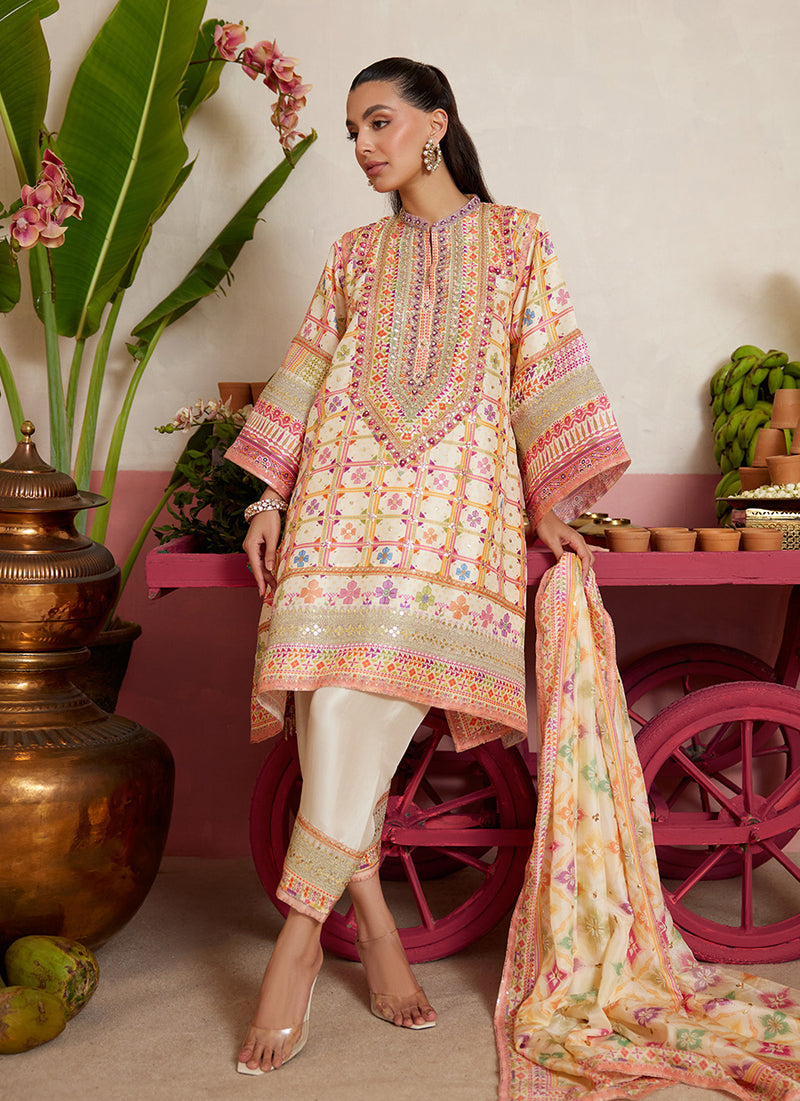 Kilo Ivory Shirt And Dupatta