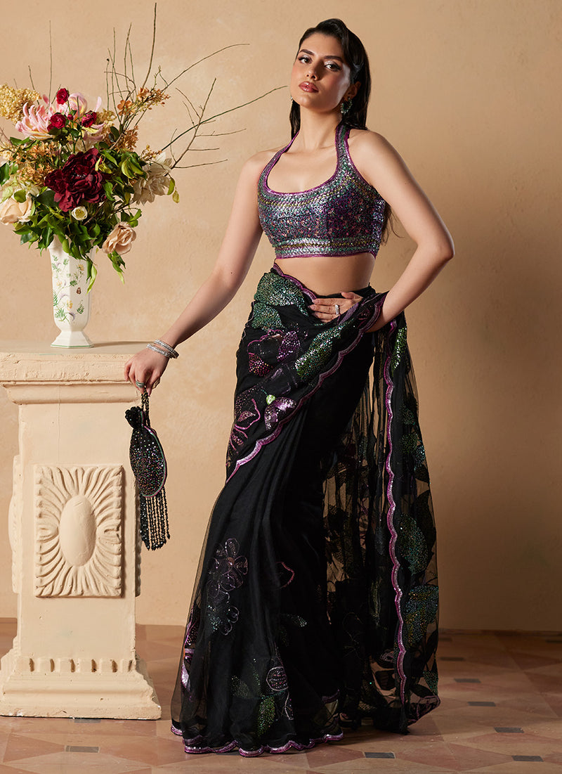 Micah Black Saree