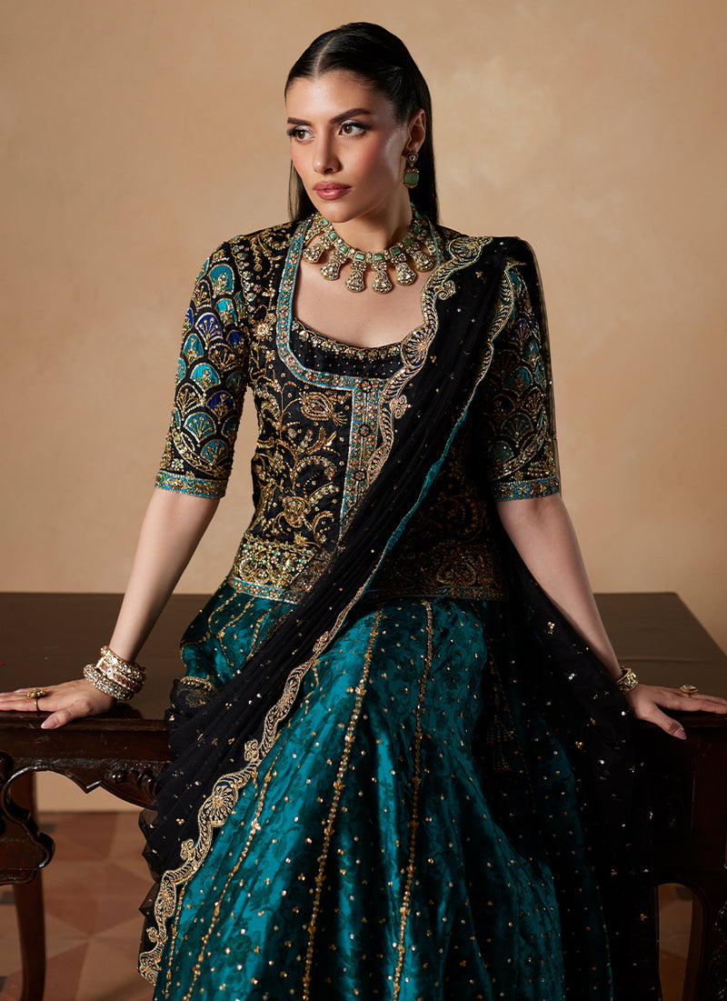 Jorja Short Shirt With Lehenga