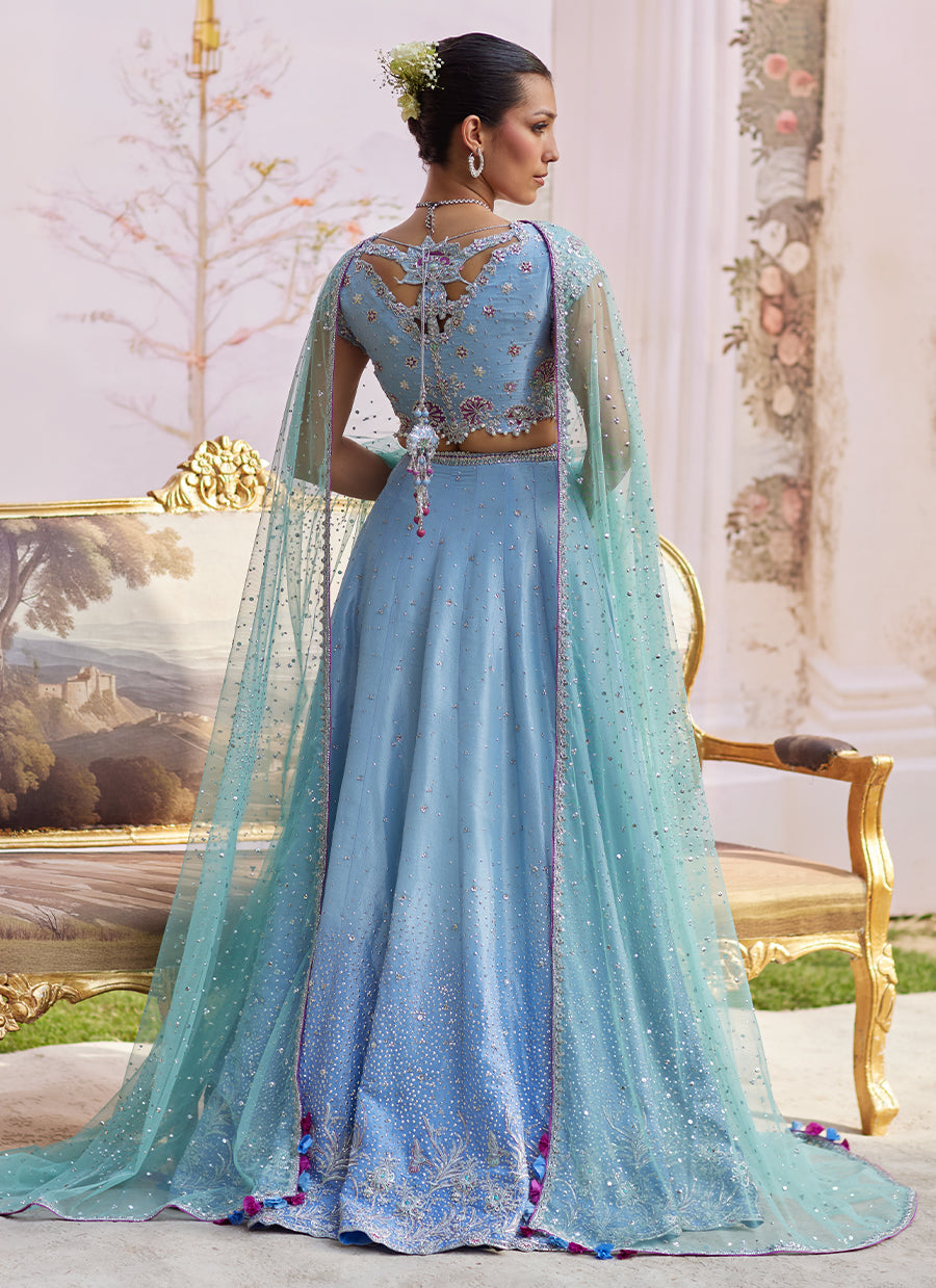 Clara Ice Blue Lehenga Choli