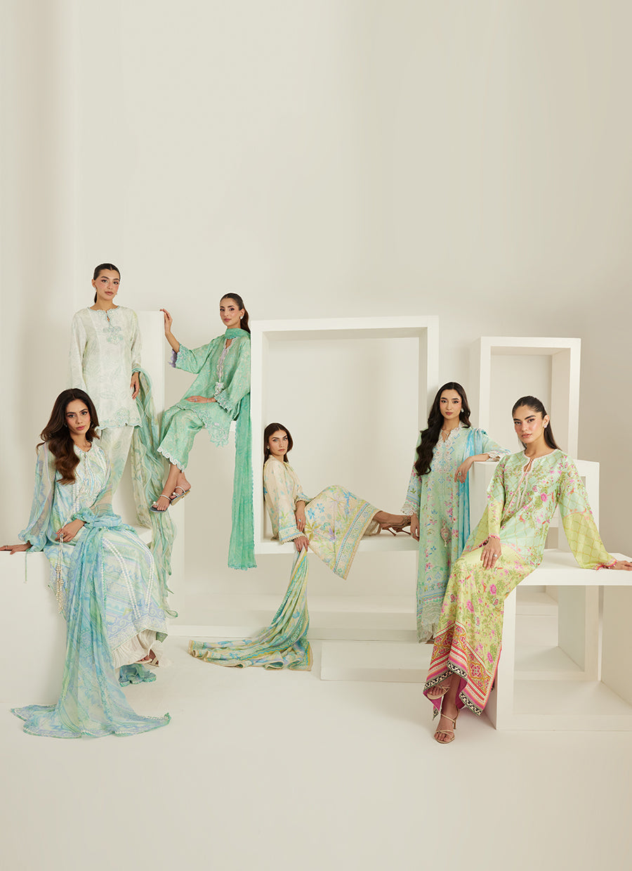 Palm Ivory Shirt And Dupatta