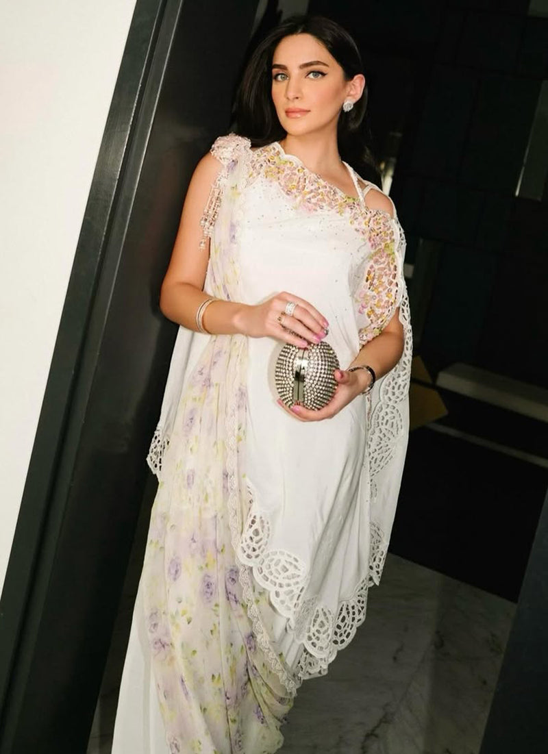 Ivory Solenne Shirt And Drape Dupatta With Pants